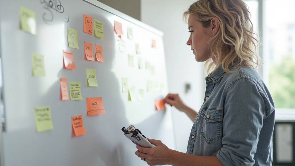 Ontwerp van visuele hiërarchie met typografie en lay-out elementen op een witruimte achtergrond